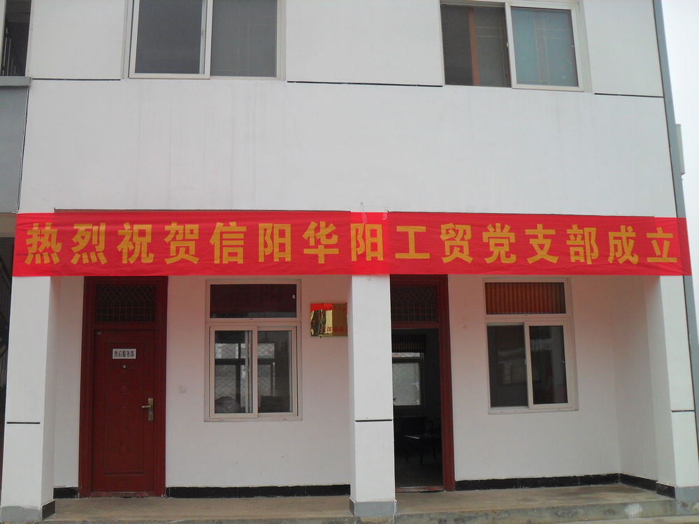中國共產黨信陽市華陽工貿有限公司黨支部榮譽成立